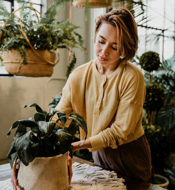 femme plante